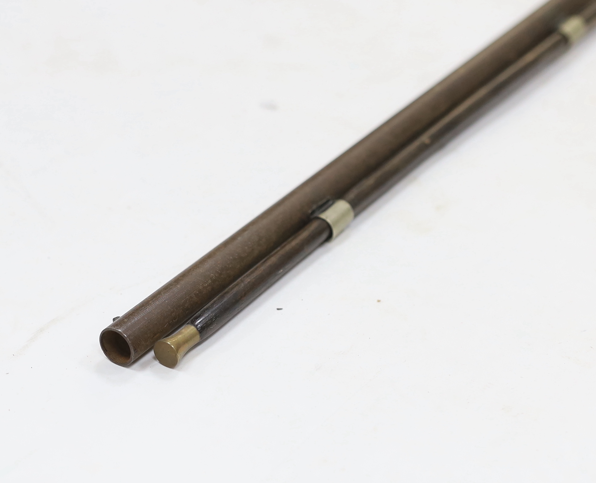 A Belgian back action percussion sporting gun made for the South American market c.1900, with engraved nickel furniture and half stocked barrel, barrel 82cm